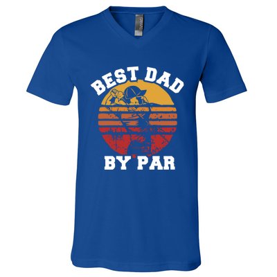 Best Dad By Par Gift V-Neck T-Shirt