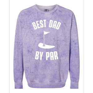 Best Dad By Par Funny Golf Colorblast Crewneck Sweatshirt