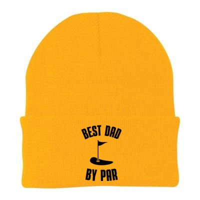 Best Dad By Par Funny Golf Knit Cap Winter Beanie