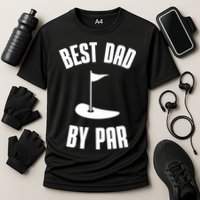 Best Dad By Par Funny Golf Cooling Performance Crew T-Shirt