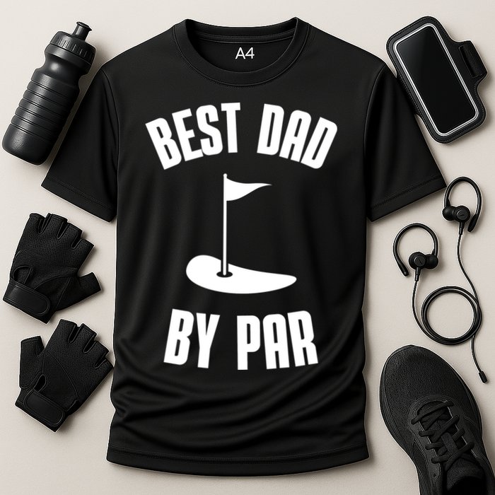 Best Dad By Par Funny Golf Cooling Performance Crew T-Shirt