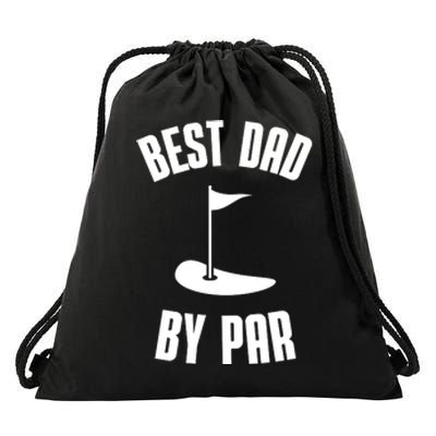 Best Dad By Par Funny Golf Drawstring Bag