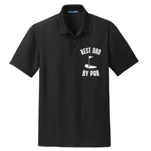 Best Dad By Par Funny Golf Dry Zone Grid Polo