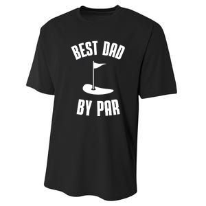 Best Dad By Par Funny Golf Performance Sprint T-Shirt