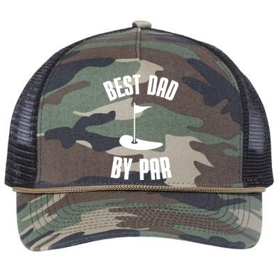 Best Dad By Par Funny Golf Retro Rope Trucker Hat Cap