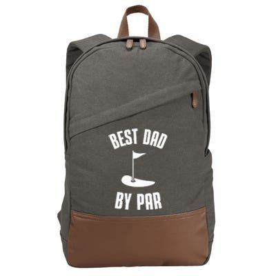 Best Dad By Par Funny Golf Cotton Canvas Backpack