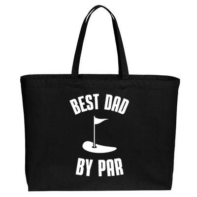 Best Dad By Par Funny Golf Cotton Canvas Jumbo Tote