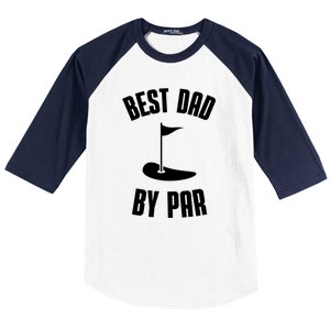 Best Dad By Par Funny Golf Baseball Sleeve Shirt