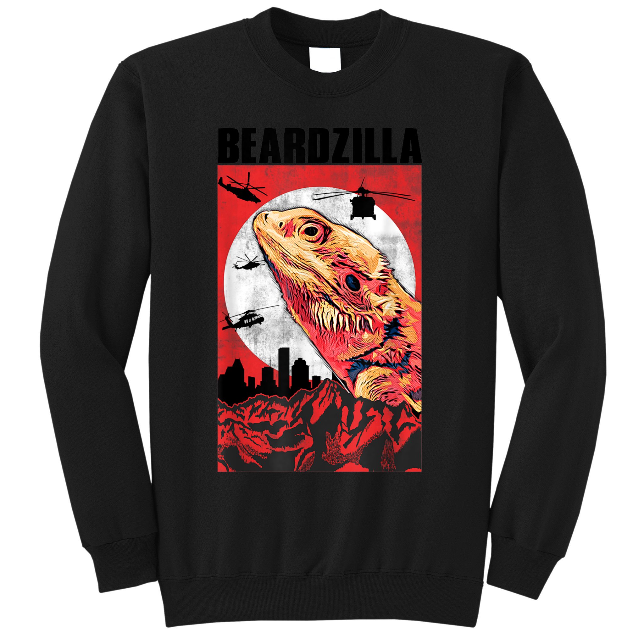 Bearded Dragon Beardzilla Funny Bearded Dragon Sweatshirt