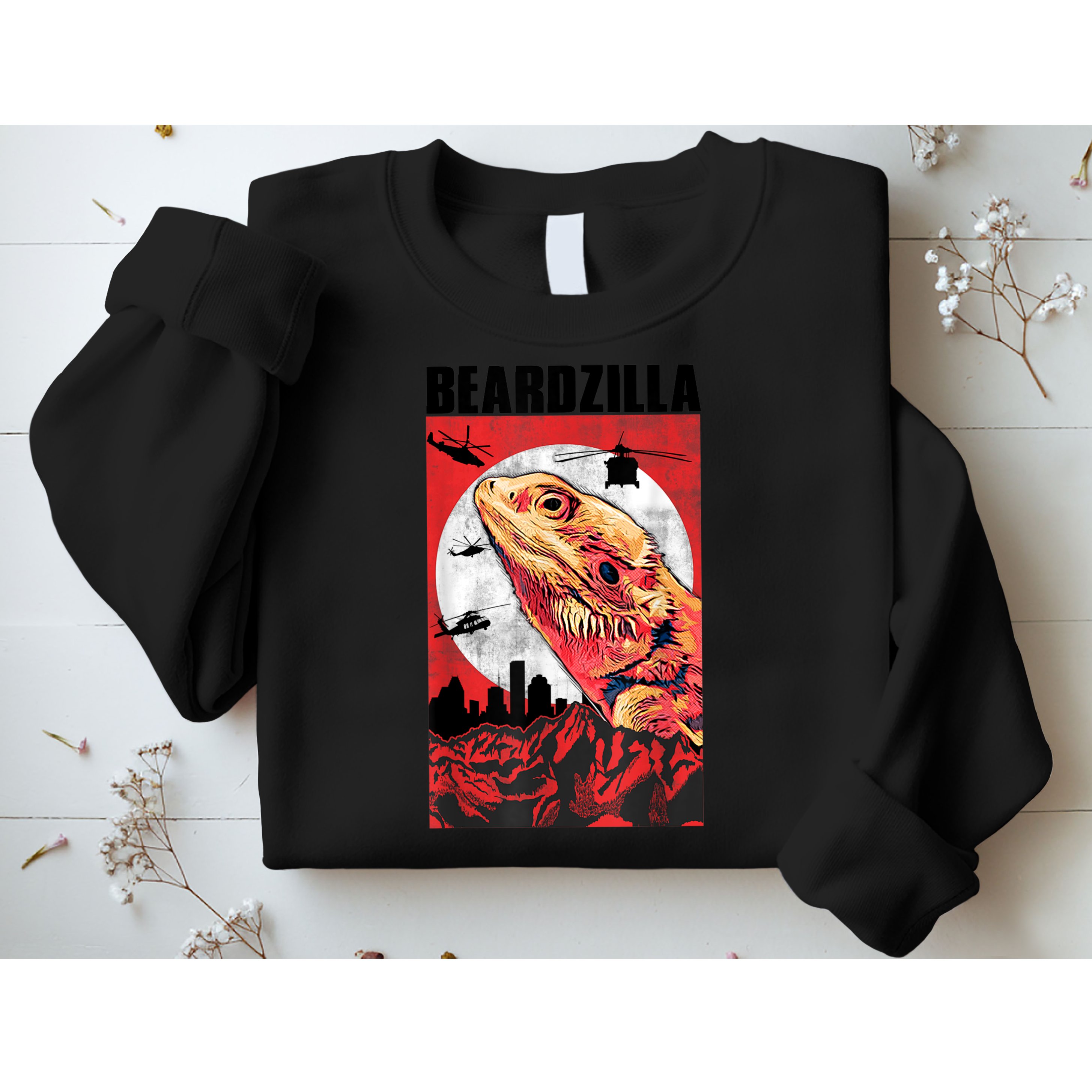 Bearded Dragon Beardzilla Funny Bearded Dragon Sweatshirt