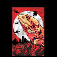 Bearded Dragon Beardzilla Funny Bearded Dragon Button