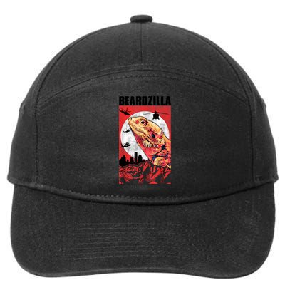 Bearded Dragon Beardzilla Funny Bearded Dragon 7-Panel Snapback Hat