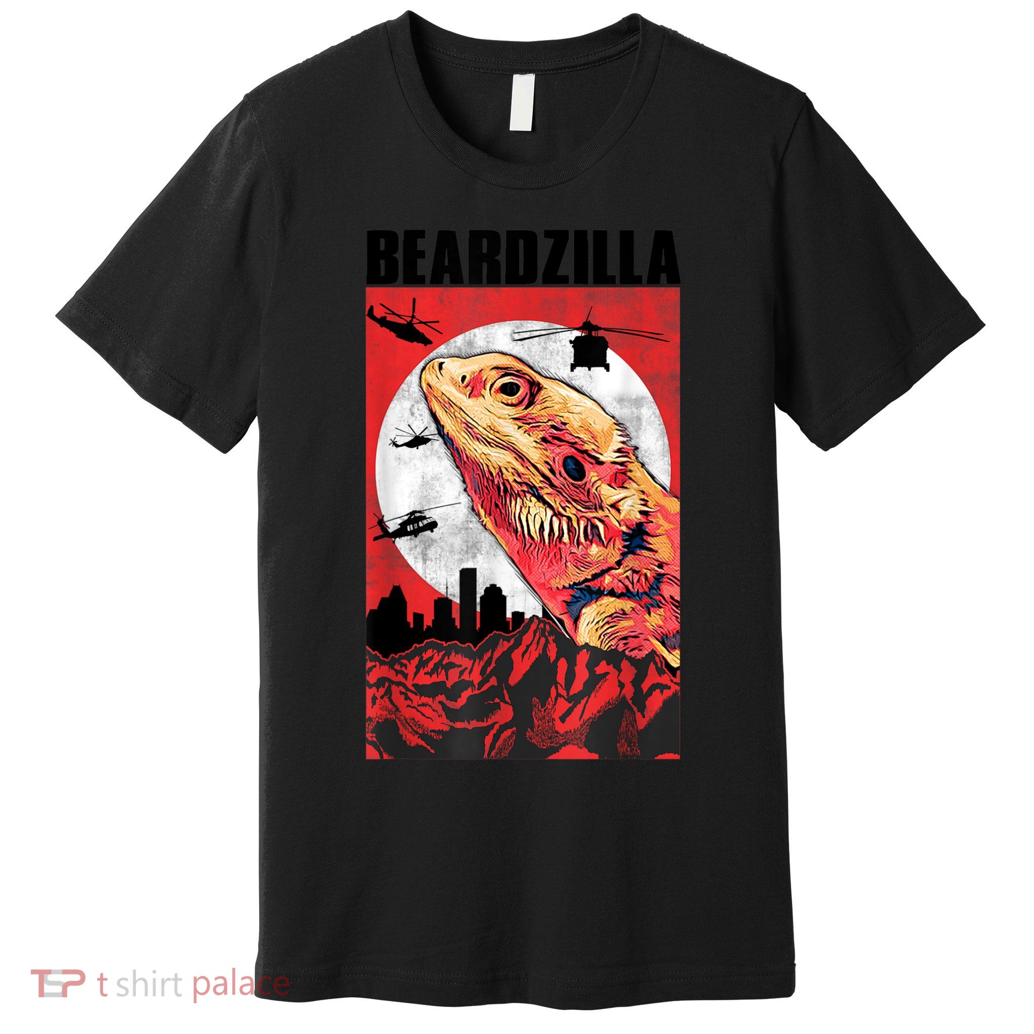 Bearded Dragon Beardzilla Funny Bearded Dragon Premium T-Shirt