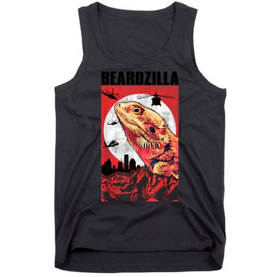 Bearded Dragon Beardzilla Funny Bearded Dragon Tank Top