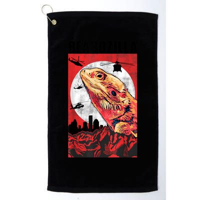 Bearded Dragon Beardzilla Funny Bearded Dragon Golf Towel