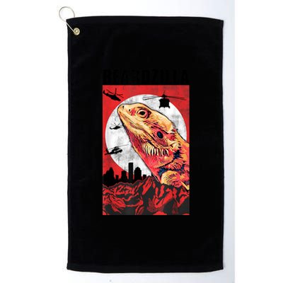 Bearded Dragon Beardzilla Funny Bearded Dragon Platinum Collection Golf Towel