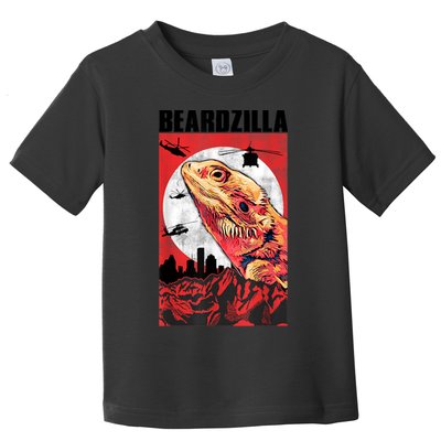 Bearded Dragon Beardzilla Funny Bearded Dragon Toddler T-Shirt