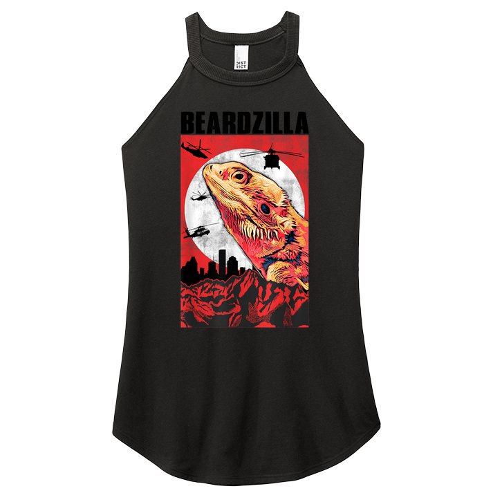 Bearded Dragon Beardzilla Funny Bearded Dragon Women's Perfect Tri Rocker Tank