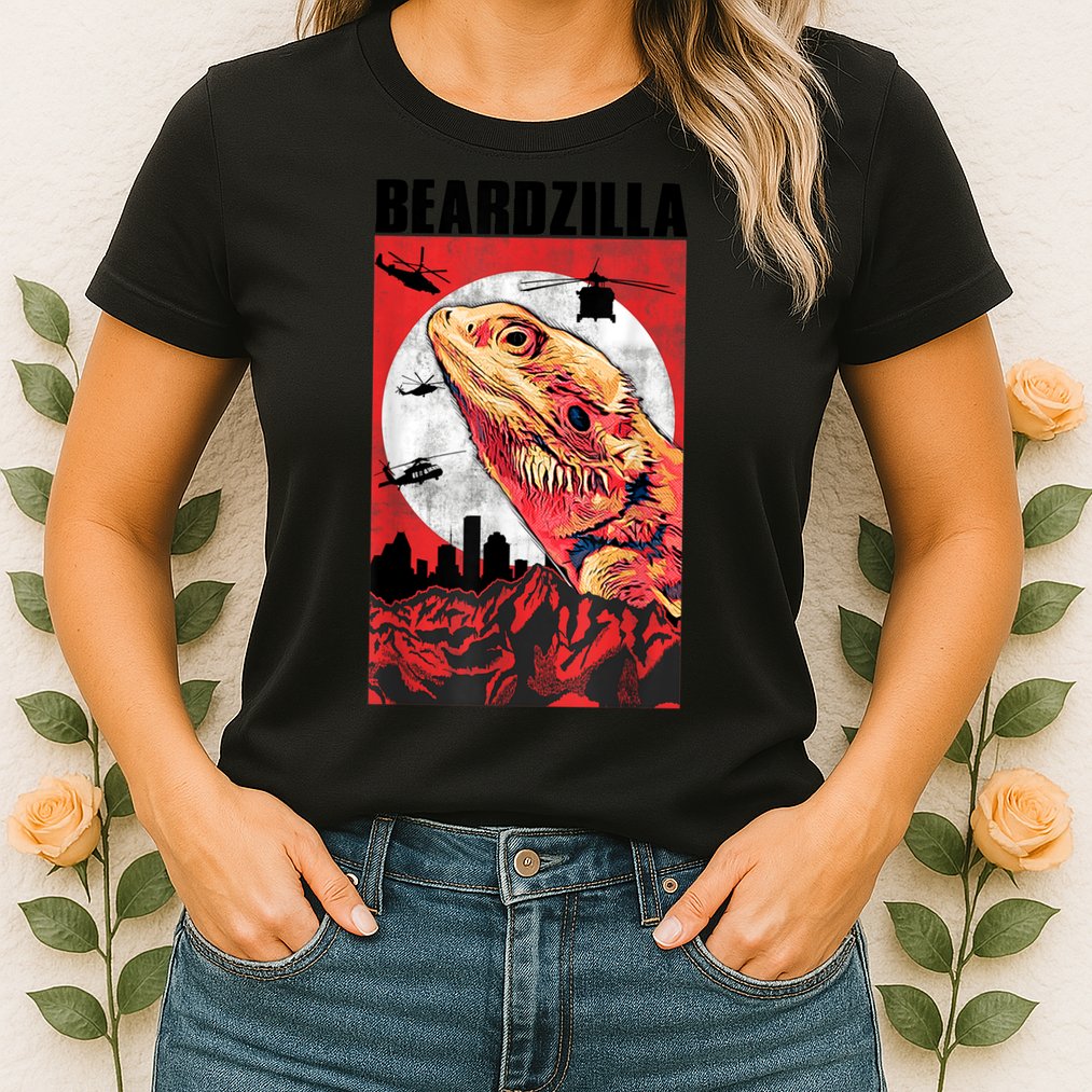 Bearded Dragon Beardzilla Funny Bearded Dragon Womens T-Shirt