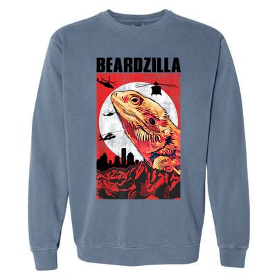 Bearded Dragon Beardzilla Funny Bearded Dragon Garment-Dyed Sweatshirt