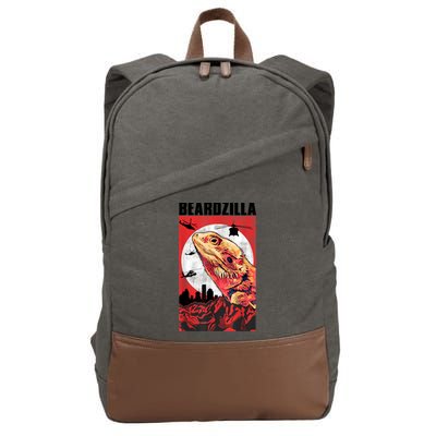 Bearded Dragon Beardzilla Funny Bearded Dragon Cotton Canvas Backpack