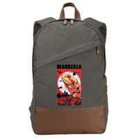 Bearded Dragon Beardzilla Funny Bearded Dragon Cotton Canvas Backpack