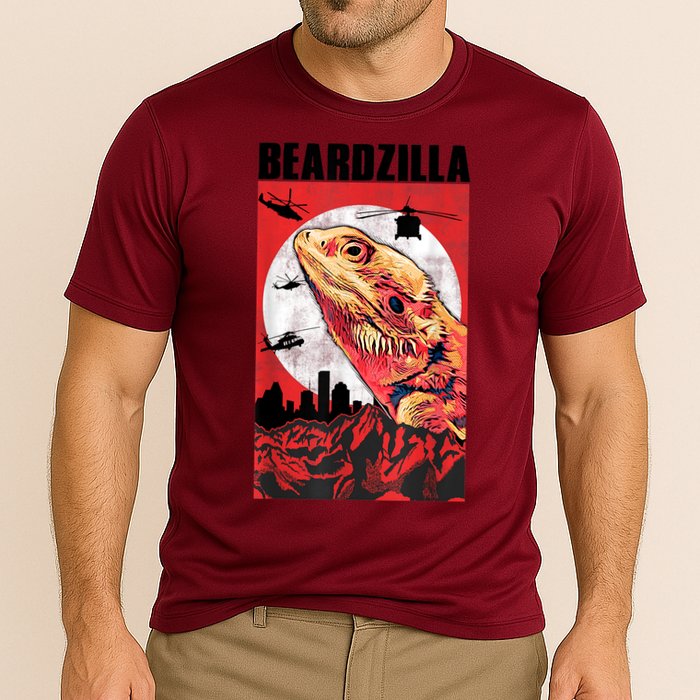 Bearded Dragon Beardzilla Funny Bearded Dragon Cooling Performance Crew T-Shirt