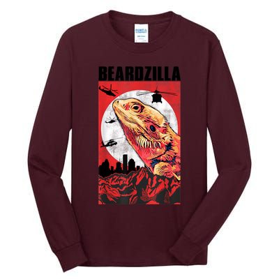Bearded Dragon Beardzilla Funny Bearded Dragon Tall Long Sleeve T-Shirt
