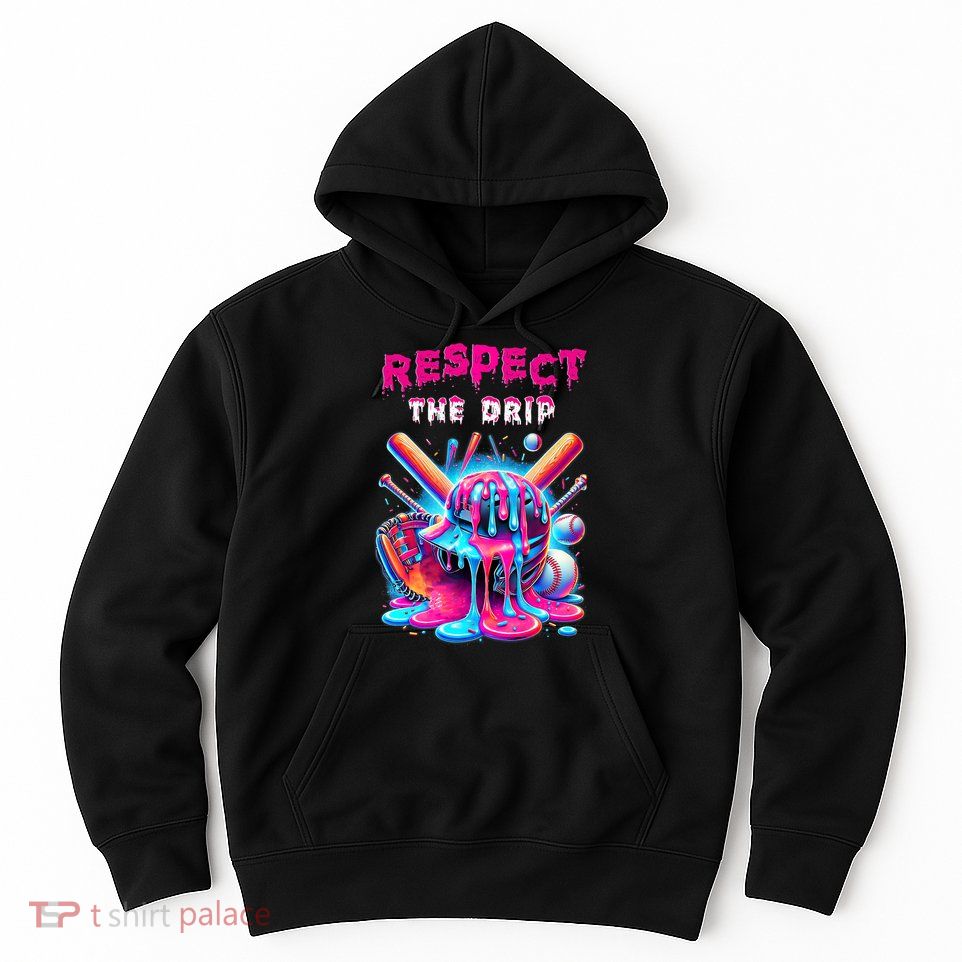 Baseball Drip B.oys Ice Cream Drip Yout.h Respect The Drip Hoodie