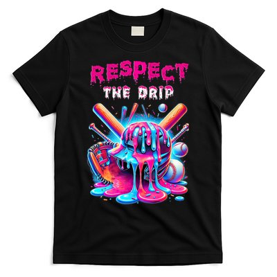 Baseball Drip B.oys Ice Cream Drip Yout.h Respect The Drip T-Shirt