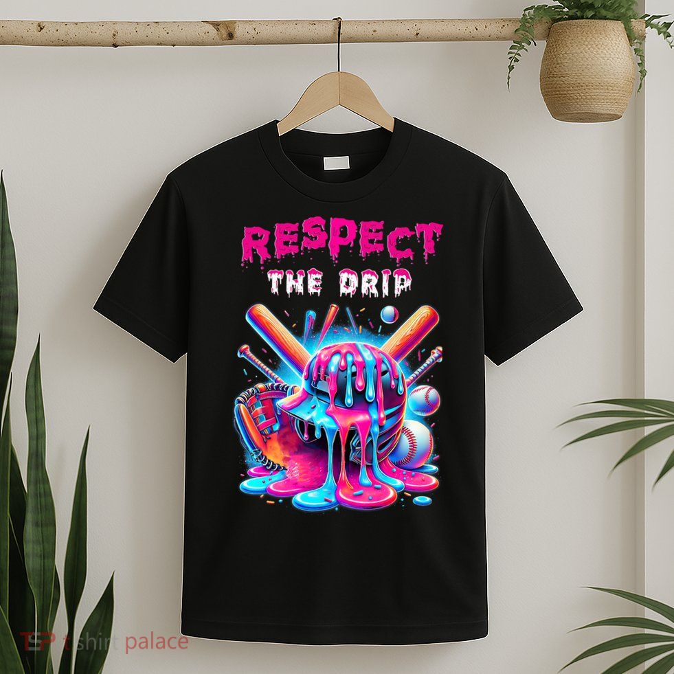 Baseball Drip B.oys Ice Cream Drip Yout.h Respect The Drip T-Shirt
