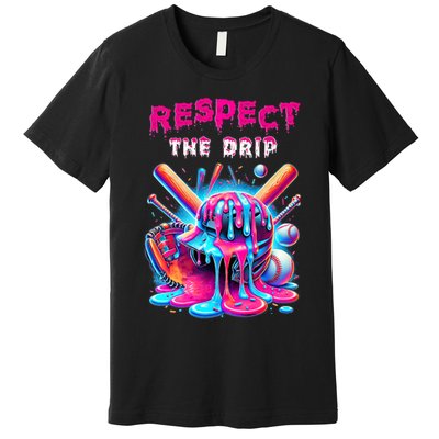 Baseball Drip B.oys Ice Cream Drip Yout.h Respect The Drip Premium T-Shirt