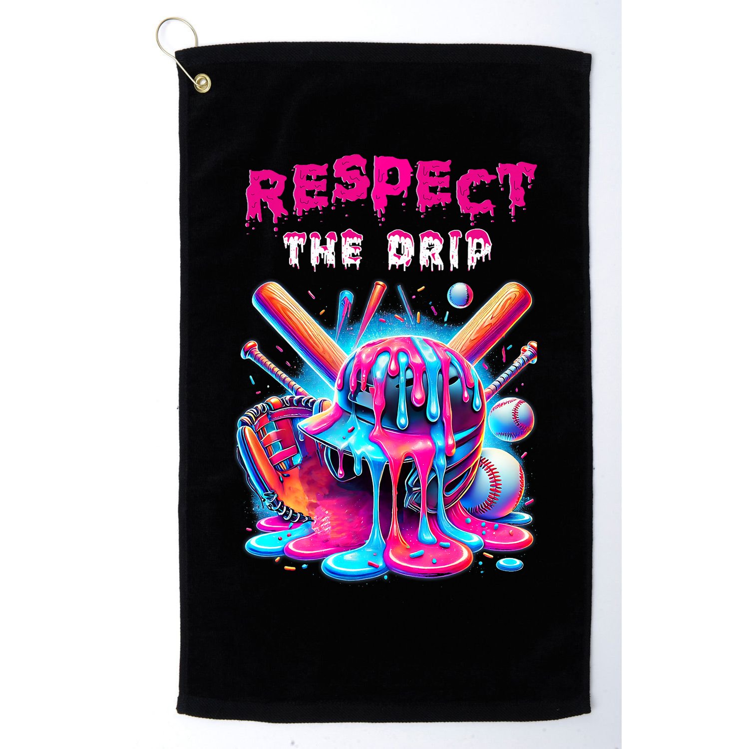Baseball Drip B.oys Ice Cream Drip Yout.h Respect The Drip Golf Towel