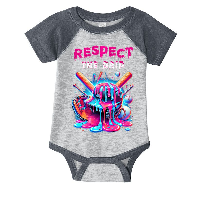 Baseball Drip B.oys Ice Cream Drip Yout.h Respect The Drip Infant Baby Jersey Bodysuit