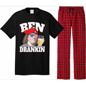 Ben Drankin Benjamin Franklin 4th Of July Funny Gift Cool Gift Pajama Set