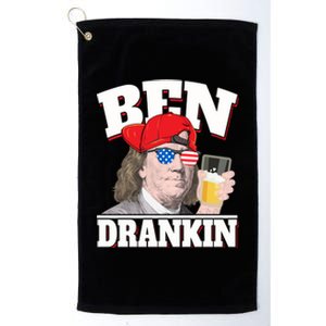 Ben Drankin Benjamin Franklin 4th Of July Funny Gift Cool Gift Platinum Collection Golf Towel