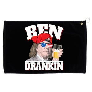 Ben Drankin Benjamin Franklin 4th Of July Funny Gift Cool Gift Grommeted Golf Towel