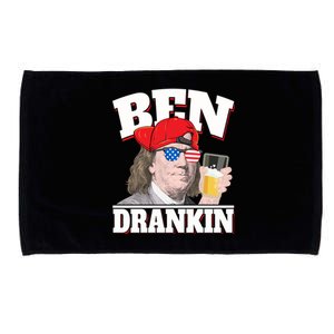 Ben Drankin Benjamin Franklin 4th Of July Funny Gift Cool Gift Microfiber Hand Towel