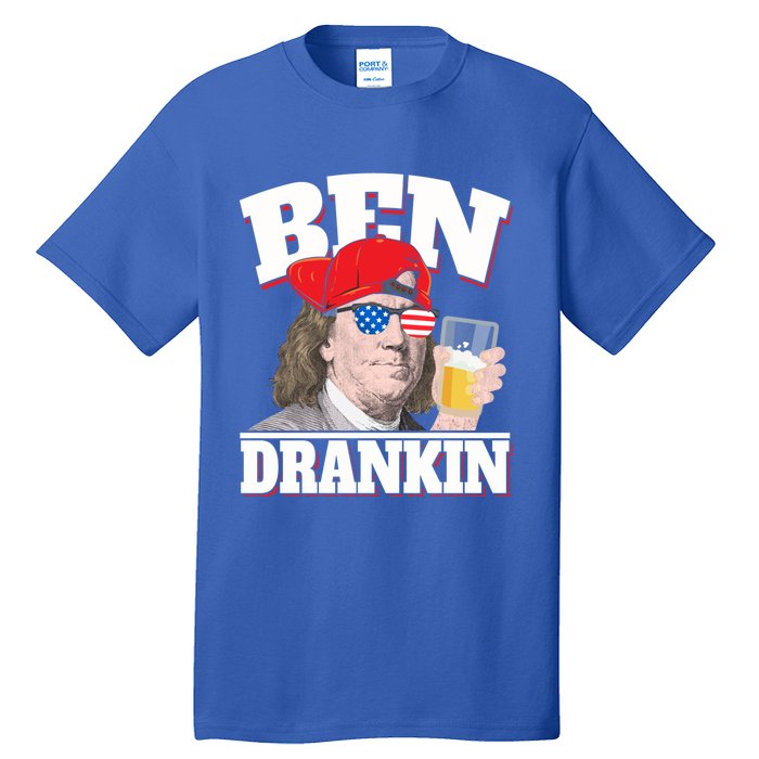 Ben Drankin Benjamin Franklin 4th Of July Funny Gift Cool Gift Tall T-Shirt