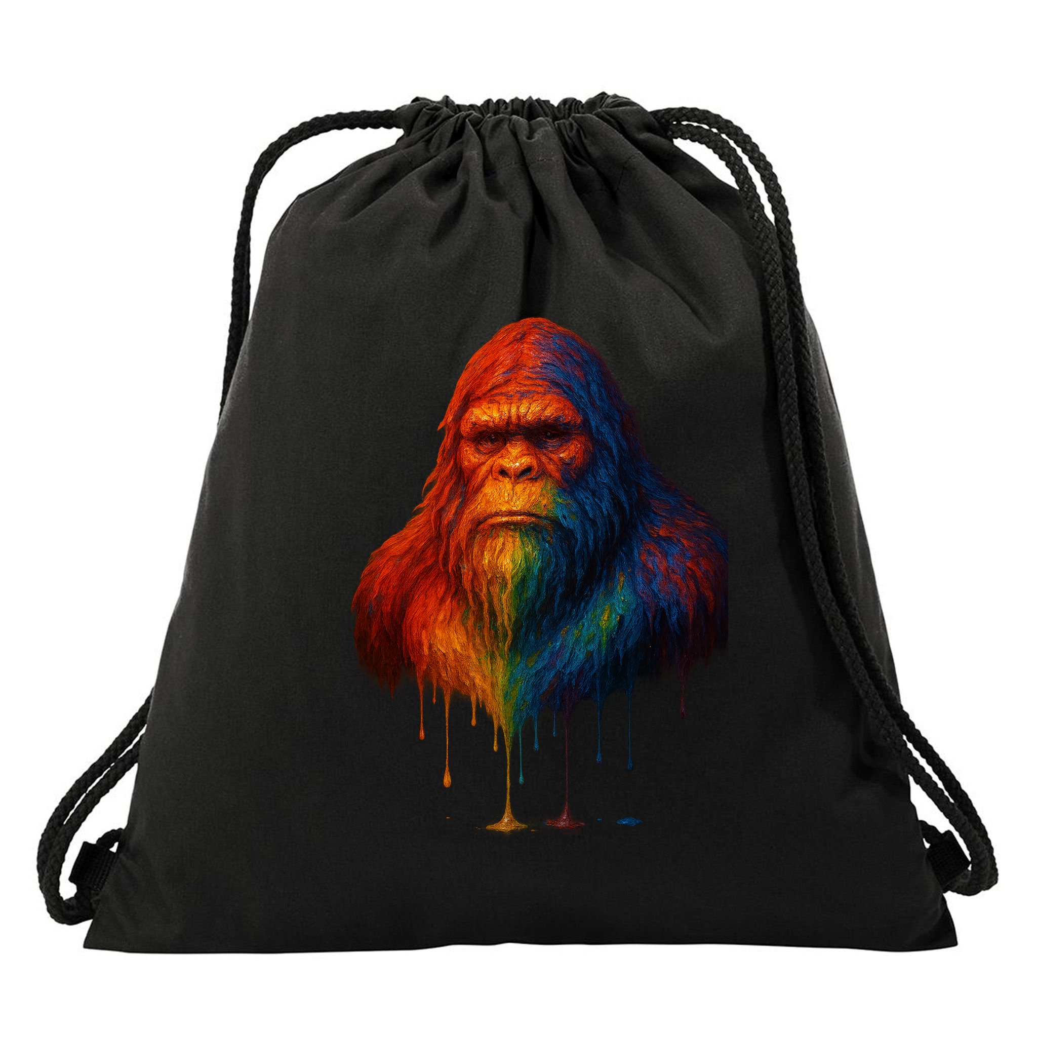 Bigfoot Drip Drawstring Bag
