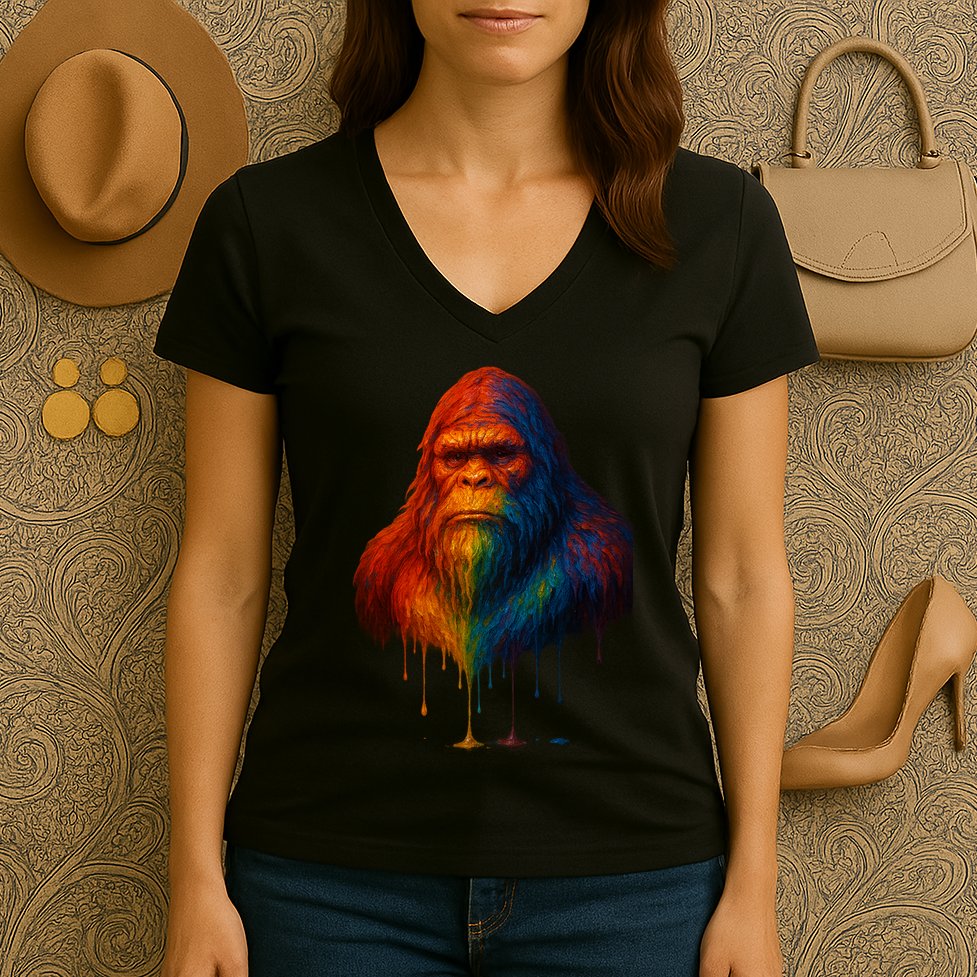 Bigfoot Drip Women's V-Neck T-Shirt
