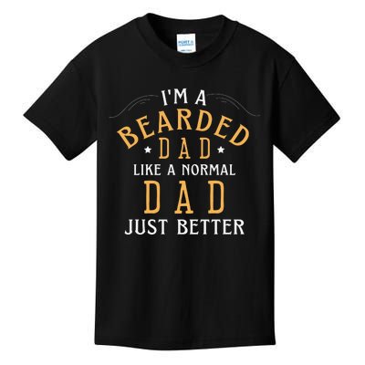 Bearded Dad Beard Humor Kids T-Shirt