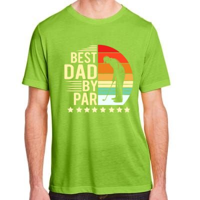 Best Dad By Par Vintage Retro Golfer Gift Adult ChromaSoft Performance T-Shirt