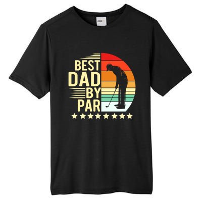 Best Dad By Par Vintage Retro Golfer Gift Tall Fusion ChromaSoft Performance T-Shirt