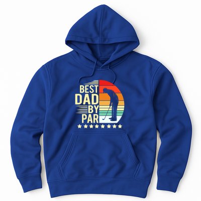 Best Dad By Par Vintage Retro Golfer Gift Hoodie