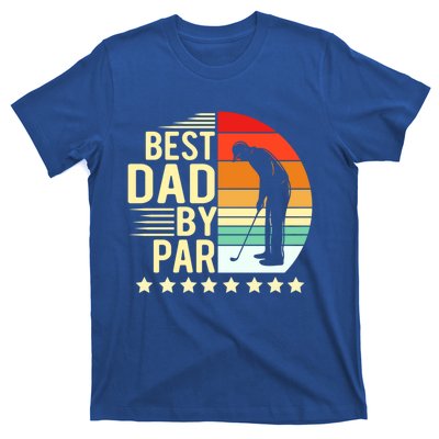 Best Dad By Par Vintage Retro Golfer Gift T-Shirt