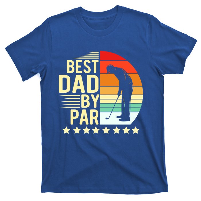 Best Dad By Par Vintage Retro Golfer Gift T-Shirt