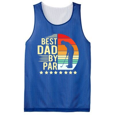 Best Dad By Par Vintage Retro Golfer Gift Mesh Reversible Basketball Jersey Tank