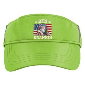 Ben Drankin Benjamin Franklin 4th Of July Funny Drinking Adult Drive Performance Visor