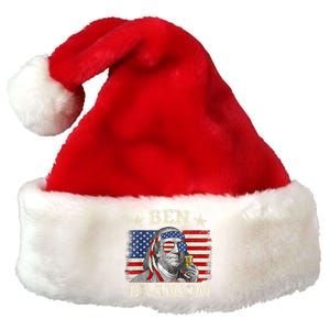 Ben Drankin Benjamin Franklin 4th Of July Funny Drinking Premium Christmas Santa Hat